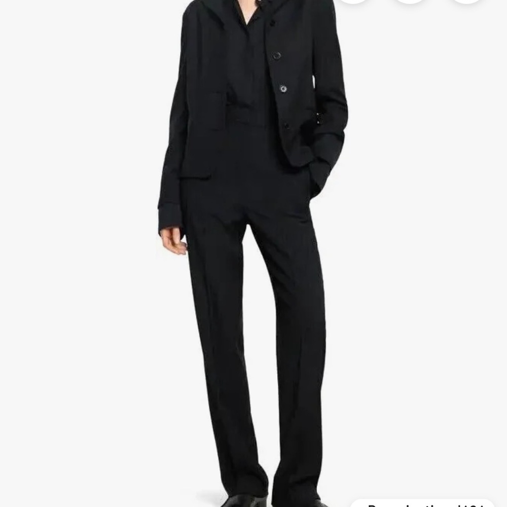 NWT Loulou Studio $290 Maia Wool Black Dress Pants Trousers Sz L